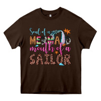 Chocolate Brown soul of a mermaid mouth of a sailor Heavy Core Tee - JahusDesignShop