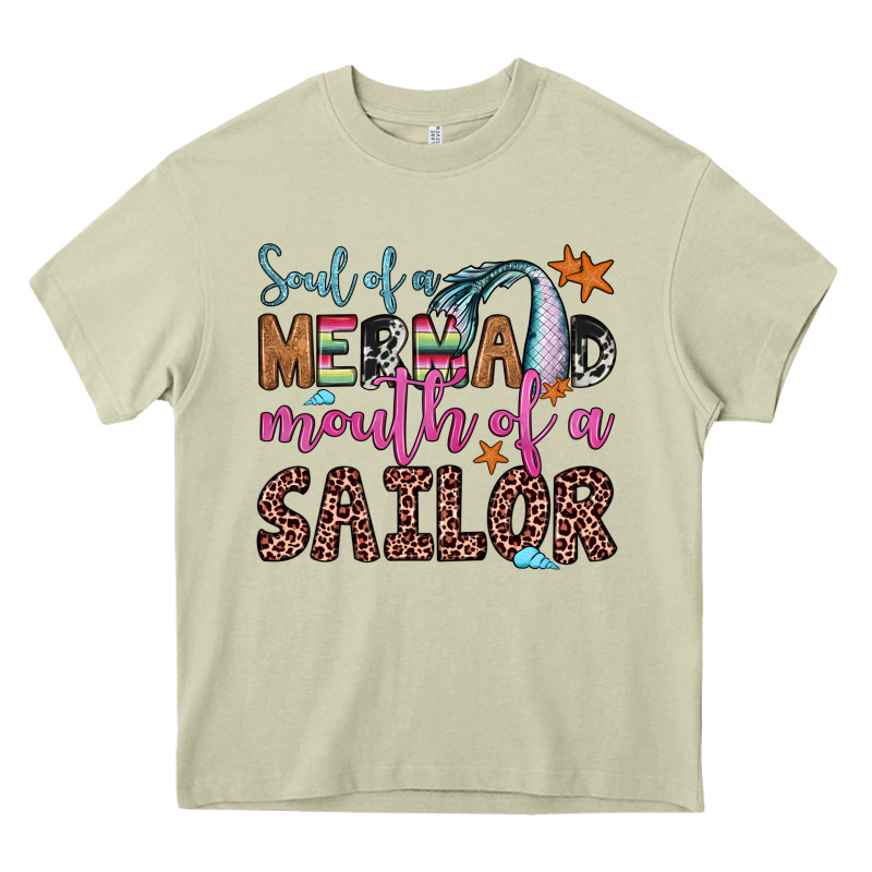 Soul Of A Mermaid Mouth Of A Sailor Heavy Core Tee by JahusDesignShop | Teevron