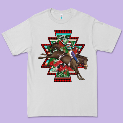 Aztec Rodeo Christmas Premium Tee Designed By Adodesignshop