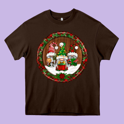 Christmas Gnomies Christmas Ornament Heavy Core Tee Designed By Bundleandbundleshop