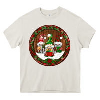 Cream christmas gnomies christmas ornament Heavy Core Tee - BundleAndBundleShop