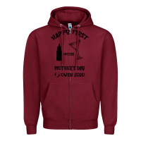 Burgundy Happy Fırst Cheers Mother's Day Owen 2020 Zipper Hoodie - Bettercallsaul