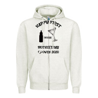 Oatmeal Heather Happy Fırst Cheers Mother's Day Owen 2020 Zipper Hoodie - Bettercallsaul