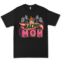 Black racing mom with racing oto equipment Premium Tee - AdoDesignShop