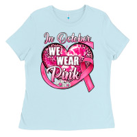 Baby Blue in october we wear pink heart Ladies Tee - JahusDesignShop