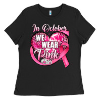Black in october we wear pink heart Ladies Tee - JahusDesignShop