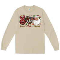 Mushroom Peace love Christmas Long Sleeve Tee - NancyCooperArtShop