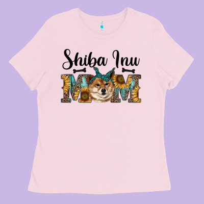 Western Shiba Inu Mom Ladies Tee Designed By Ranaportraitstore