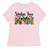 Bubblegum Pink western shiba inu mom Ladies Tee - RanaPortraitStore