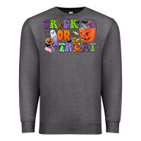 Charcoal Heather trick or treat Premium Sweatshirt - CowGirlArtShop