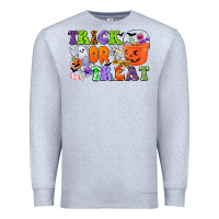 Heather Grey trick or treat Premium Sweatshirt - CowGirlArtShop