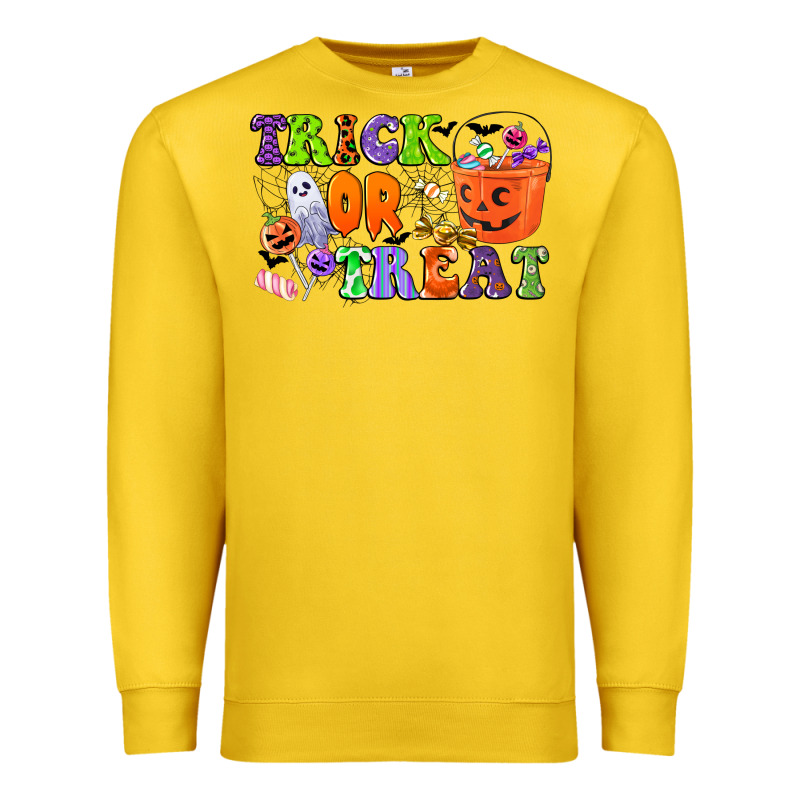 Trick Or Treat Premium Sweatshirt by CowGirlArtShop | Teevron