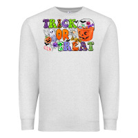 Oatmeal Heather trick or treat Premium Sweatshirt - CowGirlArtShop