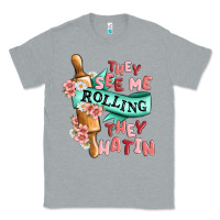 Heather Grey they see me rolling they hatin Classic Tee - MaliasSmallBusiness