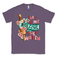 Lavender they see me rolling they hatin Classic Tee - MaliasSmallBusiness