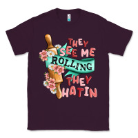 Plum they see me rolling they hatin Classic Tee - MaliasSmallBusiness
