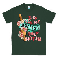 Sports Green they see me rolling they hatin Classic Tee - MaliasSmallBusiness