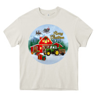 Cream merry christmas small town christmas ornament Heavy Core Tee - BundleAndBundleShop