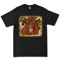 Black red angus cowhide sunflower Premium Tee - JahusDesignShop