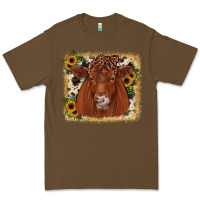 Cacao red angus cowhide sunflower Premium Tee - JahusDesignShop