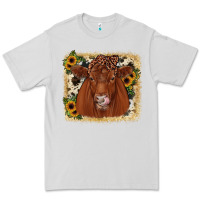 Dove Grey red angus cowhide sunflower Premium Tee - JahusDesignShop