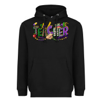 Black teacher mardi gras Heavyweight Hoodie - CowGirlArtShop
