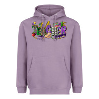 Lavender teacher mardi gras Heavyweight Hoodie - CowGirlArtShop