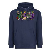 Navy teacher mardi gras Heavyweight Hoodie - CowGirlArtShop