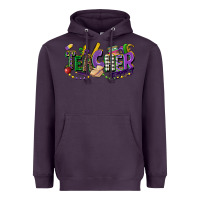 Plum teacher mardi gras Heavyweight Hoodie - CowGirlArtShop