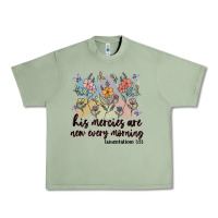 Oil Green his mercies are new every morning Urban Heavy Tee - MaliasSmallBusiness