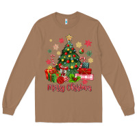 Toasted Coconut merry christmas tree with gift box Long Sleeve Tee - MaliasSmallBusiness