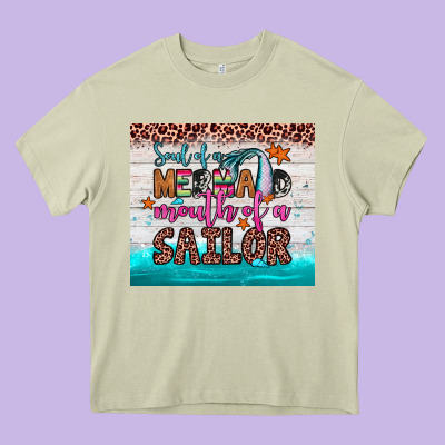 Soul Of A Mermaid Mouth Of A Sailor Heavy Core Tee Designed By Jahusdesignshop