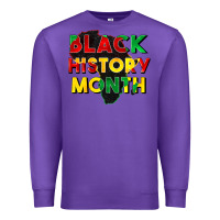Purple black history month Premium Sweatshirt - CowGirlArtShop