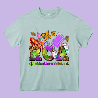 Mardi Gras Rca Resident Care Assistant Heavy Core Tee Designed By Adodesignshop