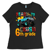 Black ready to school crush 6th grade Ladies Tee - AdoDesignShop