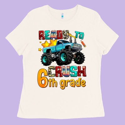 Ready To School Crush 6th Grade Ladies Tee Designed By Adodesignshop