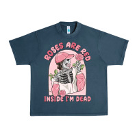 Midnight Navy roses are red inside i'm dead Urban Heavy Tee - MaliasSmallBusiness