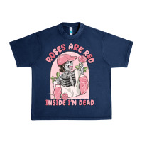 Navy roses are red inside i'm dead Urban Heavy Tee - MaliasSmallBusiness