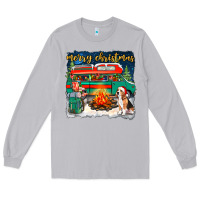 Moon Dust Merry Christmas with camper van Long Sleeve Tee - NancyCooperArtShop