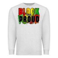 Oatmeal Heather black and proud Premium Sweatshirt - CowGirlArtShop