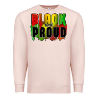 Pale Pink black and proud Premium Sweatshirt - CowGirlArtShop