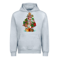Heather Grey nurse christmas tree Urban Hoodie - FaDigitalArtStudio