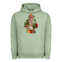 Pigment Oil Green nurse christmas tree Urban Hoodie - FaDigitalArtStudio