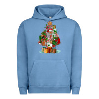 Pigment Pebble Blue nurse christmas tree Urban Hoodie - FaDigitalArtStudio