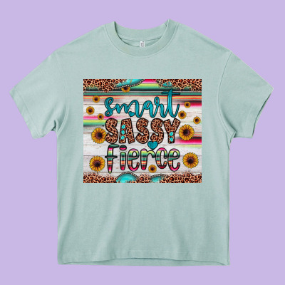 Smart  Sassy Fierce Heavy Core Tee Designed By Jahusdesignshop
