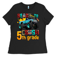 Black ready to school crush 5th grade Ladies Tee - AdoDesignShop
