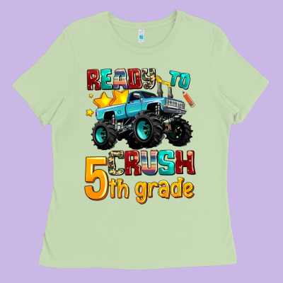 Ready To School Crush 5th Grade Ladies Tee Designed By Adodesignshop