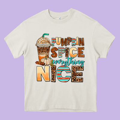 Pumpkin Spice Everything Nice Heavy Core Tee Designed By Adodesignshop