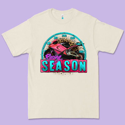 Racing Season Motorcycle Premium Tee Designed By Adodesignshop