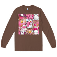 Chestnut Pink Christmas cute snowman Long Sleeve Tee - NancyCooperArtShop